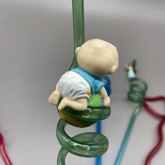 Vintage Crazy Twisty Straws Lot of 5 Disney Warner Bros Applause 90s Rugrats - Picture 5 of 16